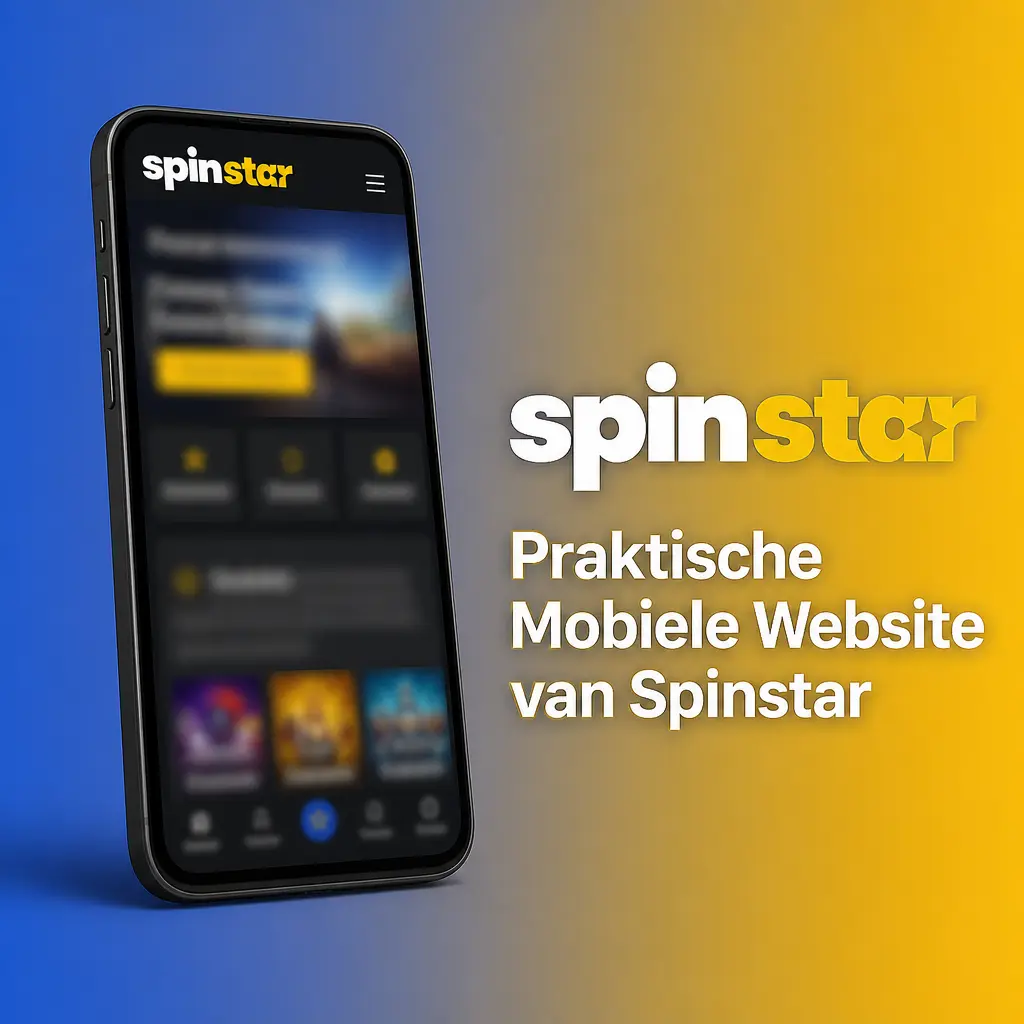Mobiele website van Spinstar op een smartphone