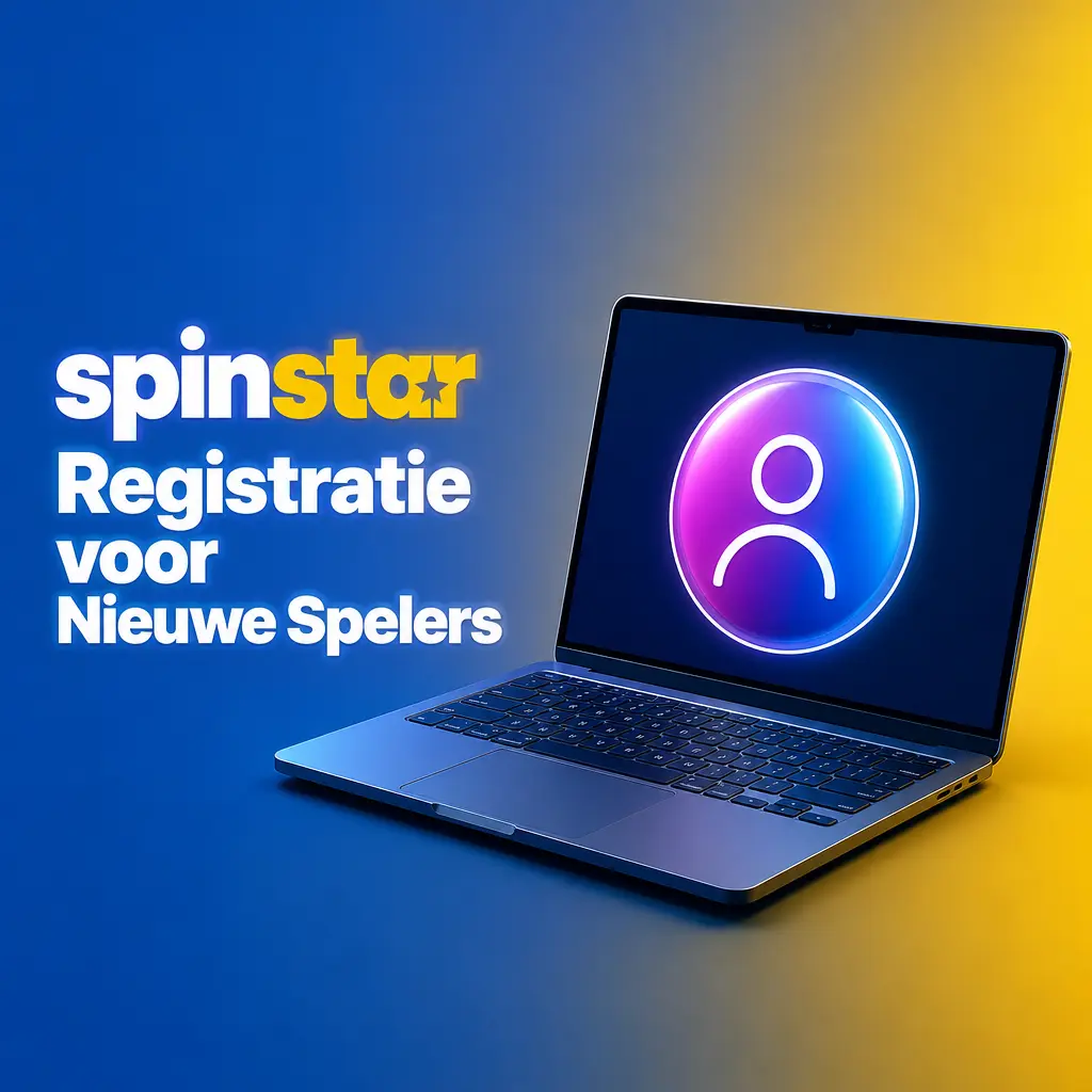 Spinstar registratieformulier op laptopscherm